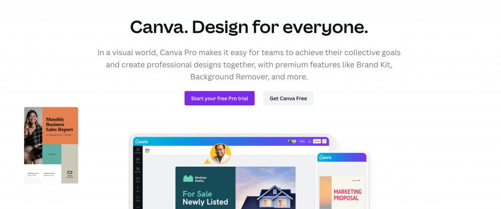 Landing-Page Canva